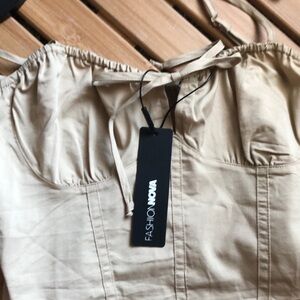 Fashion Nova Tan Bustier Top